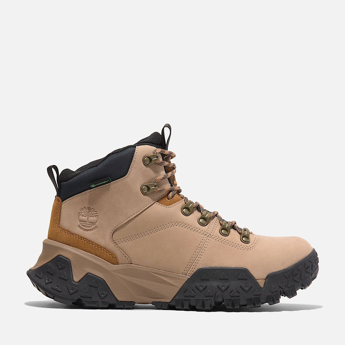 TIMBERLAND MOTION SCRAMBLE MID LACE-UP WATERPROOF HIKING BOOT (BEIGE NUBUCK) TB0A6CENEN3