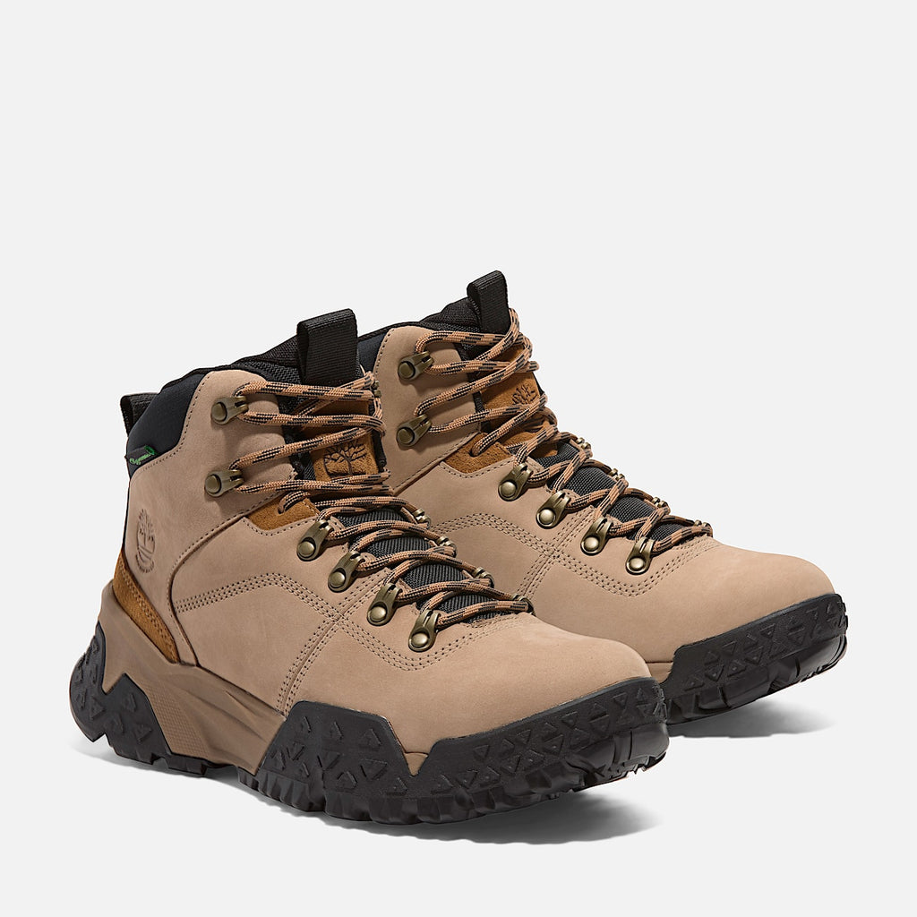 TIMBERLAND MOTION SCRAMBLE MID LACE-UP WATERPROOF HIKING BOOT (BEIGE NUBUCK) TB0A6CENEN3