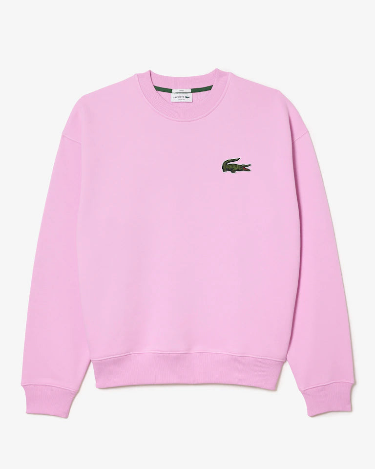 LACOSTE UNISEX LOOSE FIT FLEECE SWEATSHIRT (PINK)