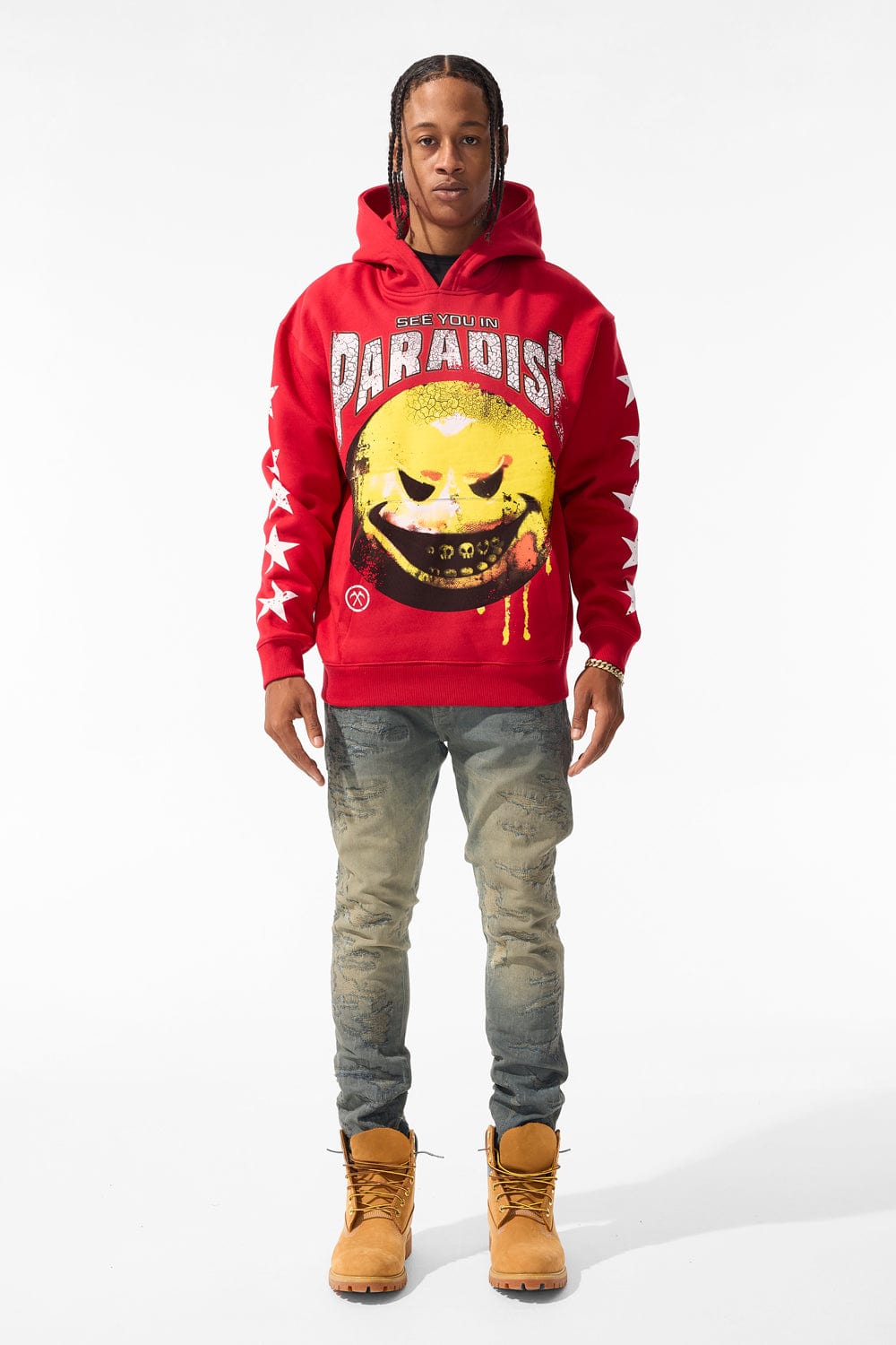 JORDAN CRAIG / BAD INTENTIONS PULLOVER HOODIE (RED)