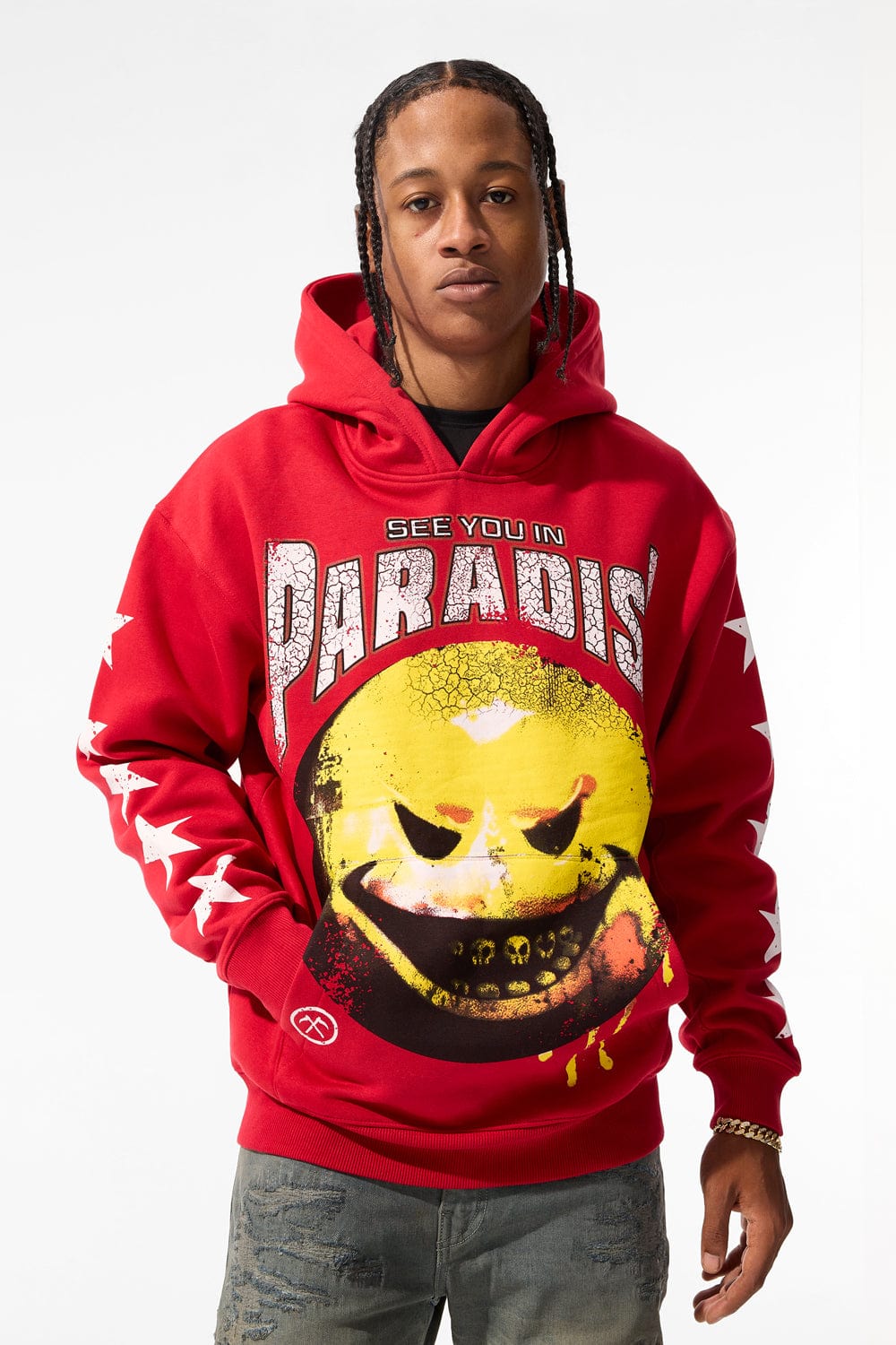 JORDAN CRAIG / BAD INTENTIONS PULLOVER HOODIE (RED)