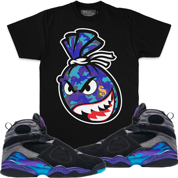 MILLION DOLLA MOTIVE / AQUA CAMO MONEY BAG (BLACK)