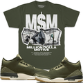 MILLION DOLLA MOTIVE / CRUMPLED MONEY M$M (OLIVE GREEN)