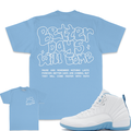 MILLION DOLLA MOTIVE / BETTER DAYS WILL COME T-SHIRT (UNIVERSITY BLUE)