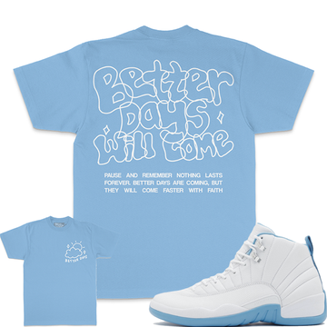 MILLION DOLLA MOTIVE / BETTER DAYS WILL COME T-SHIRT (UNIVERSITY BLUE)