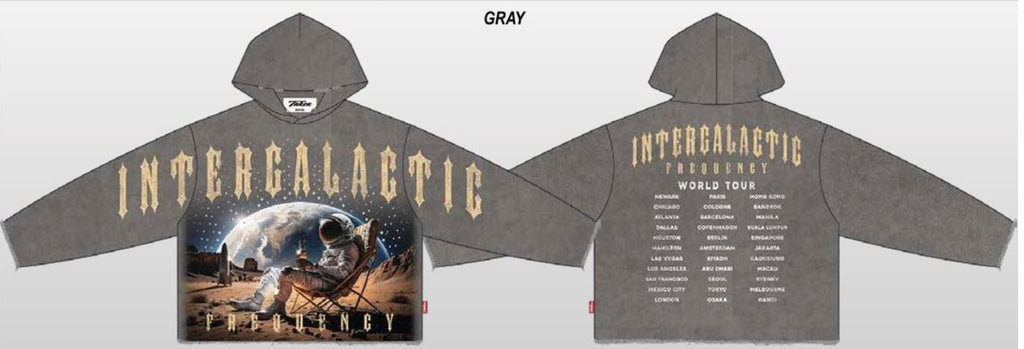 TAKER / RAW-EDGE CROPPED FRENCH TERRY HOODIE T5262 ( GRAY)