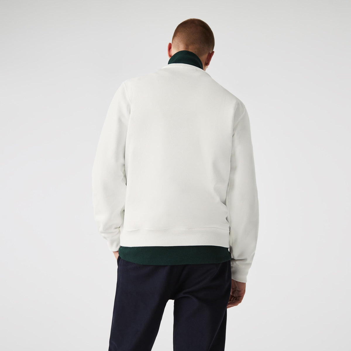 Lacoste Men's sweatshirt fleece cotton White