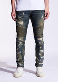 EMBELLISH LERO BIKER DENIM (DEEP INDIGO) EMBF121-114