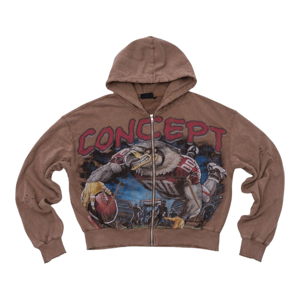 CONCEPT FALCON" HOODIE-(BROWN)  CHOODY_26