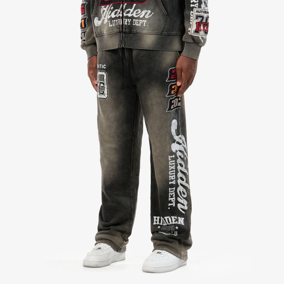 COPPER RIVET SWEATPANTS (BLACK) 631519B-K