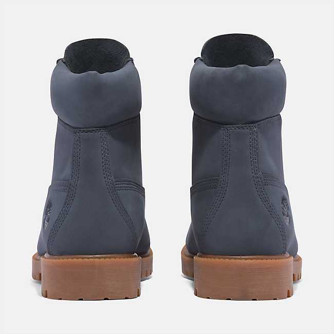 TIMBERLAND HERITAGE LACE UP PREMIUM 6 IN WATERPROOF BOOT (DARK BLUE NUBUCK) TB0A2N48EP2
