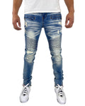 Preme Indigo Moto Denim Jeans (Indigo) PR-WB-721