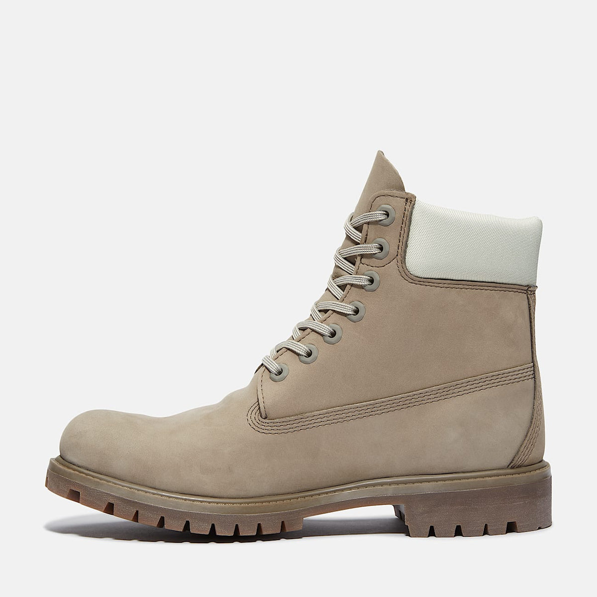 Timberland® Premium 6-Inch Waterproof Boot (Grey Nubuck/Light Green TB0A2P6WA4E