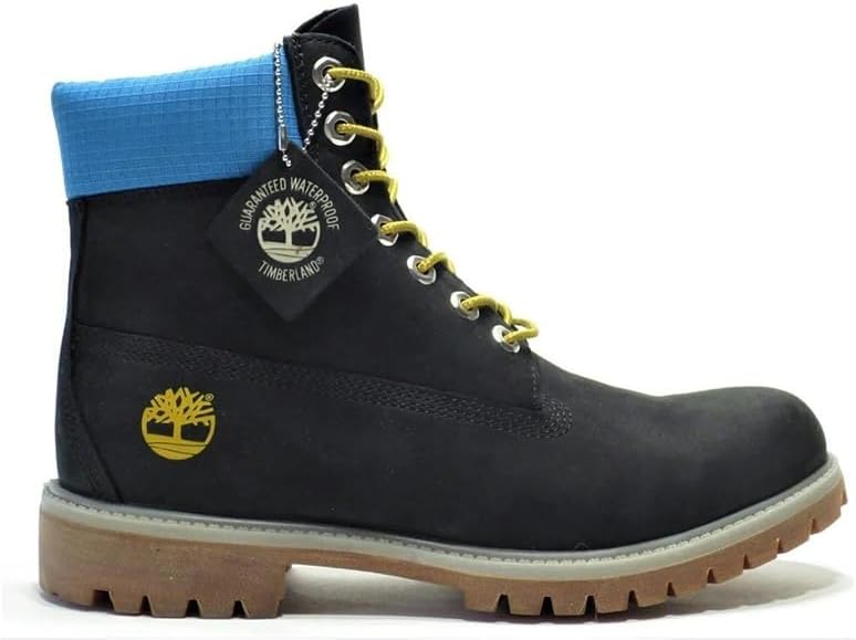 TIMBERLAND 6 INCH PREMIUM WATERPROOF BOOT (BLACK/BLUE) TB0A5NYZ001