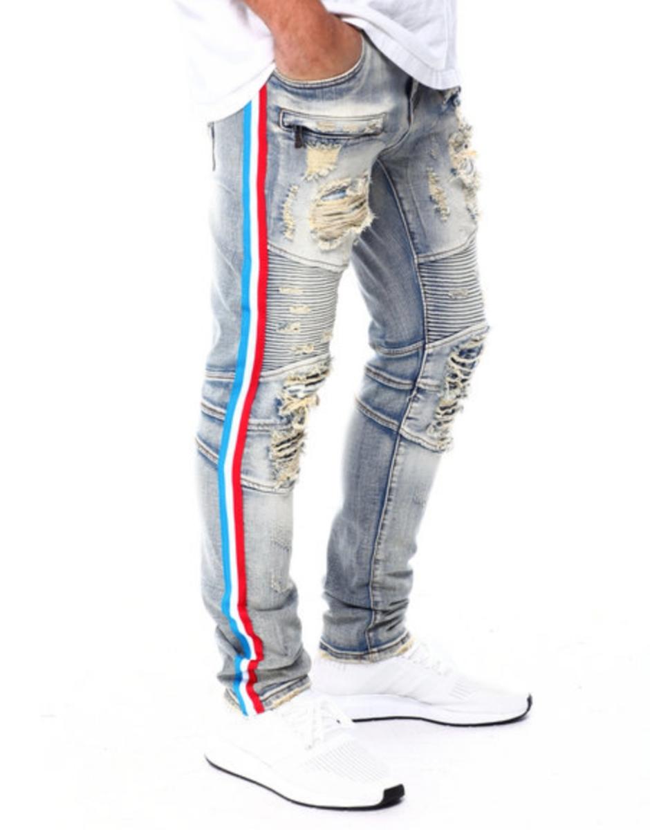 PREME MOTO DENIM (MALE INDIGO) PR-WB-258