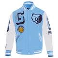 Pro Standard Memphis Grizzlies Mashup Wool & Leather Varsity Jacket (University White) BMG6515705