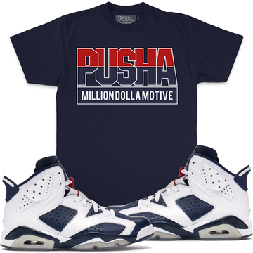 MILLION DOLLA MOTIVE PUSHA TEE (NAVY)