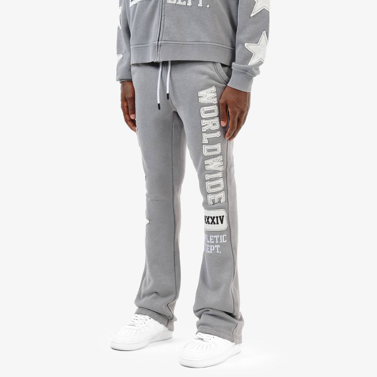 COPPER RIVET WORLDWIDE STACKED PANTS (GREY)