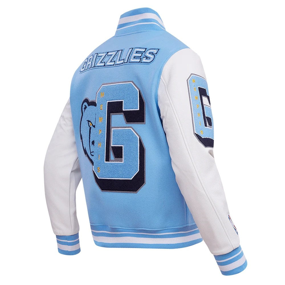 Pro Standard Memphis Grizzlies Mashup Wool & Leather Varsity Jacket (University White) BMG6515705