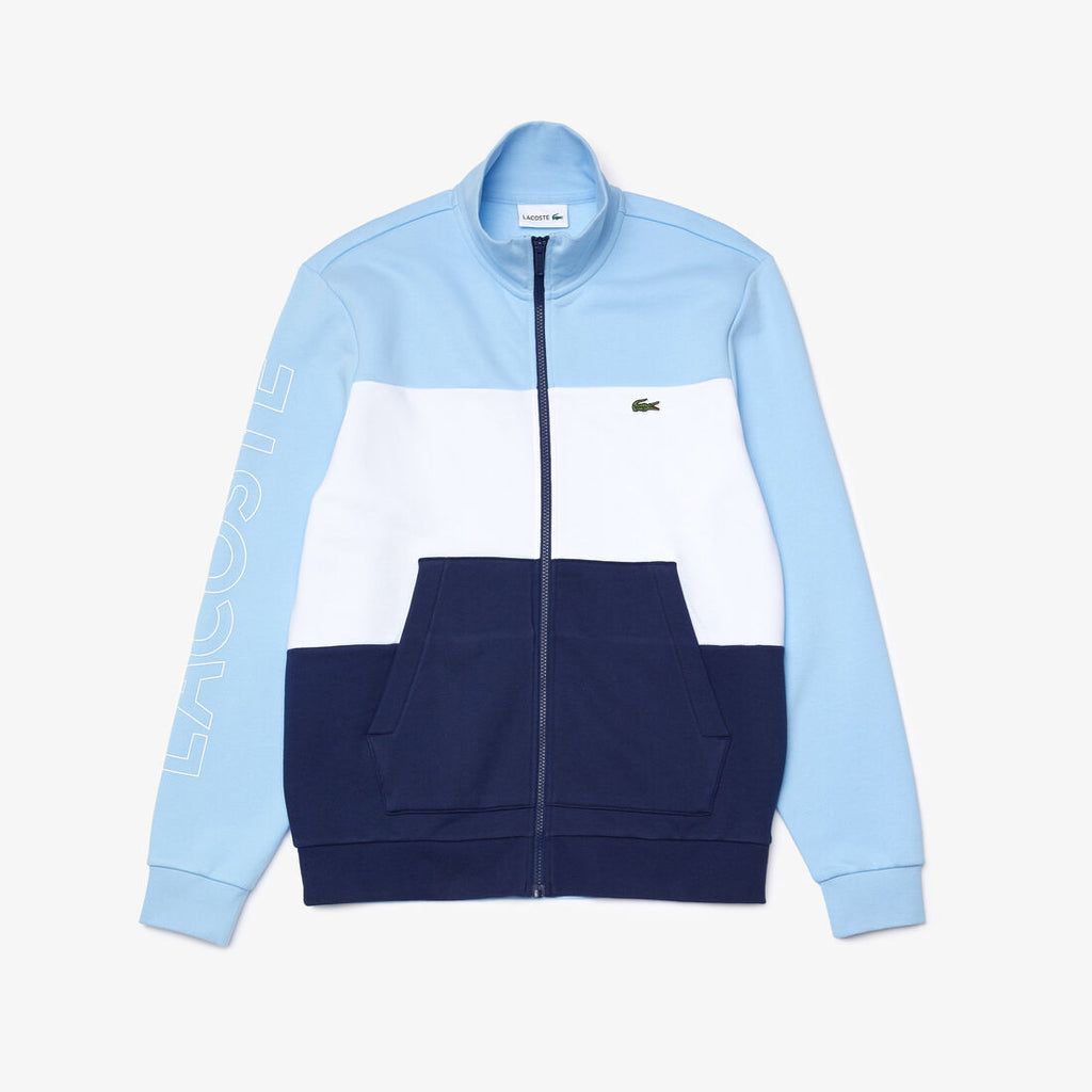 Lacoste Printed Colorblock Fleece Tracksuit (Navy/White/Baby Blue)