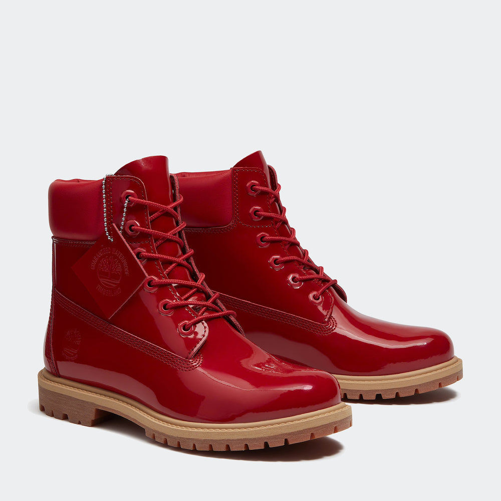 Women's Timberland Patent Leather Premium 6-Inch (Red)TB0A43F8A5G070