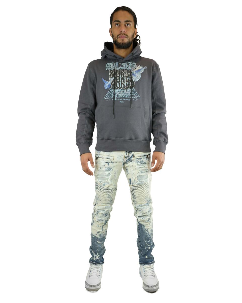 Preme Indigo Moto Denim Jeans (Indigo) PR-WB-992