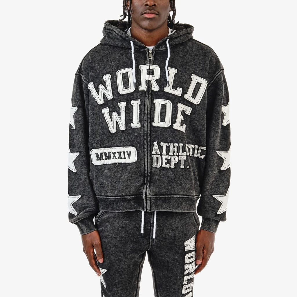 COPPER RIVET WORLDWIDE HOODIE (BLACK)