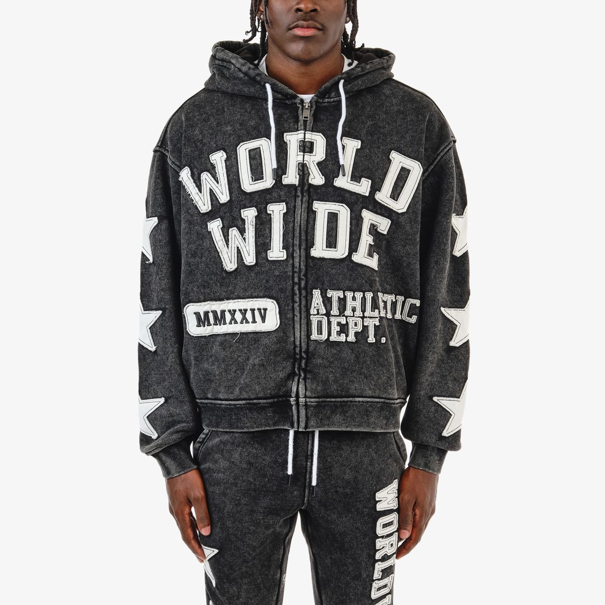 COPPER RIVET WORLDWIDE HOODIE (BLACK)