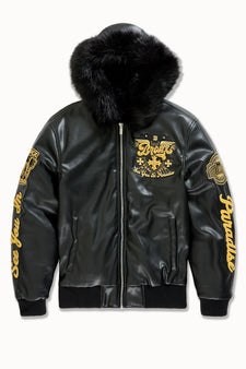 JORDAN CRAIG / BRONX BOMBER JACKET W/HOOD (BLACK)