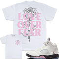 MILLION DOLLA MOTIVE LOVER OVER FEAR TEE (white)