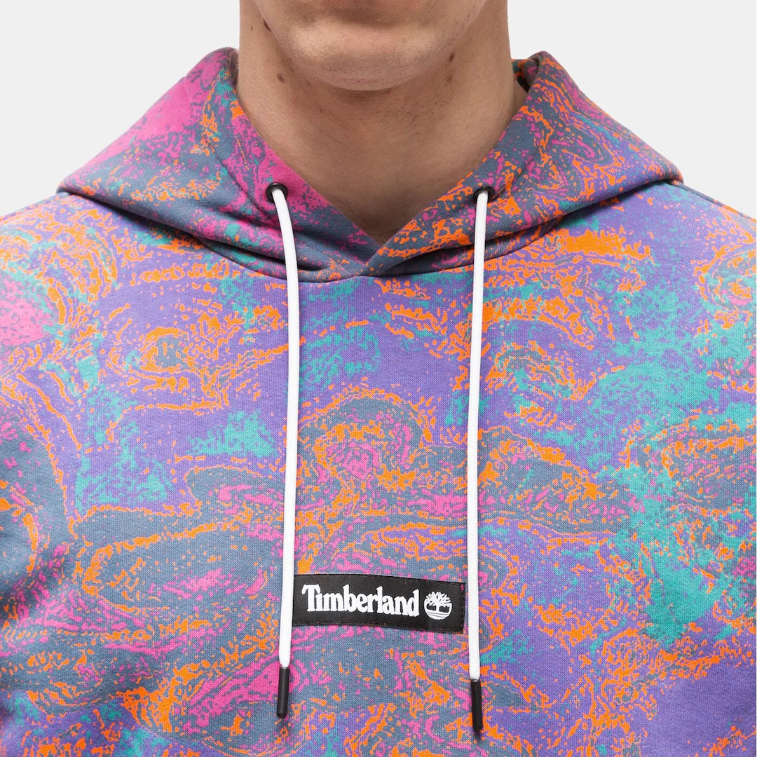 TIMBERLAND BLUZA Z KAPTUREM PRINTED HOODIE