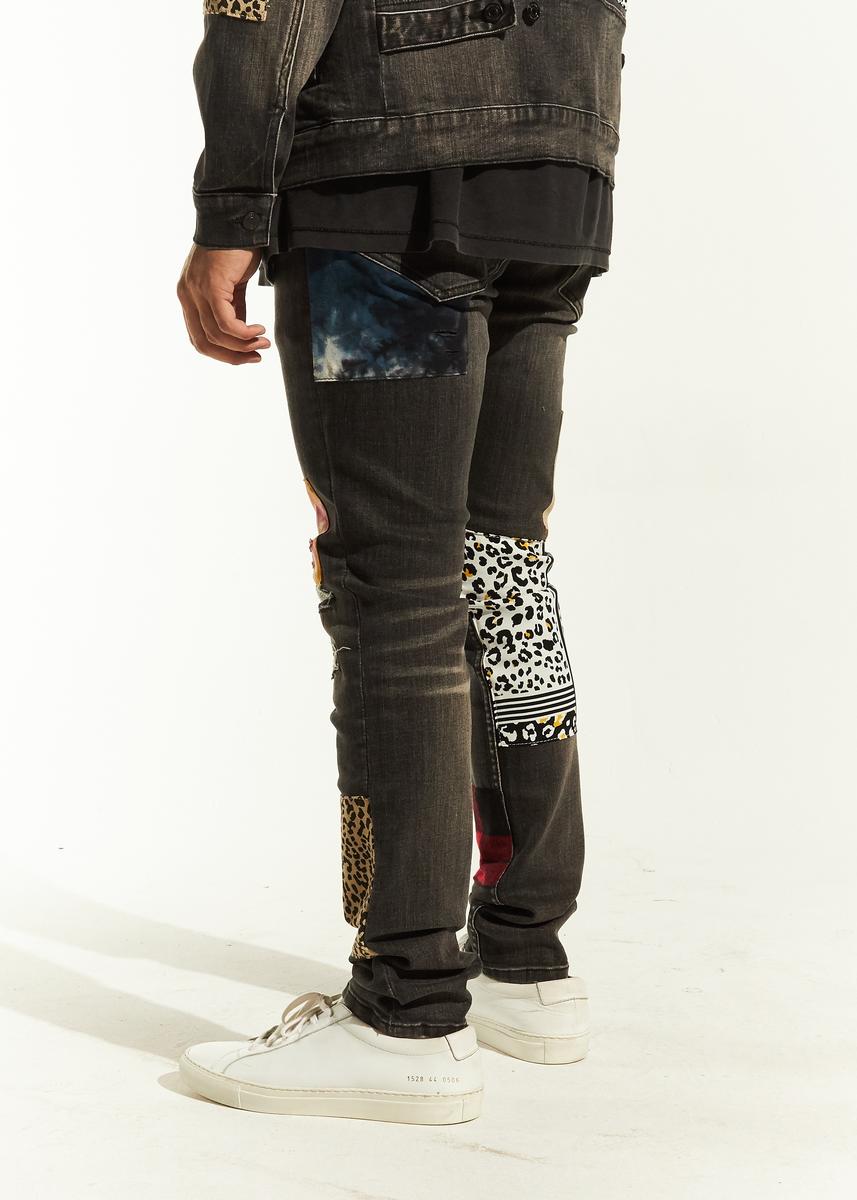 EMBELLISH SNYDER DENIM (BLACK PATCHWORK) EMBSP220-140