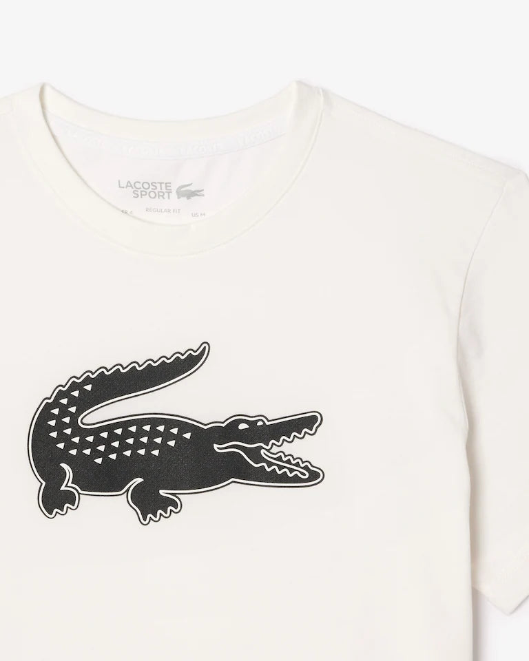 LACOSTE / ULTRA DRY XXL LOGO SPORTS T- SHIRT (WHITE)