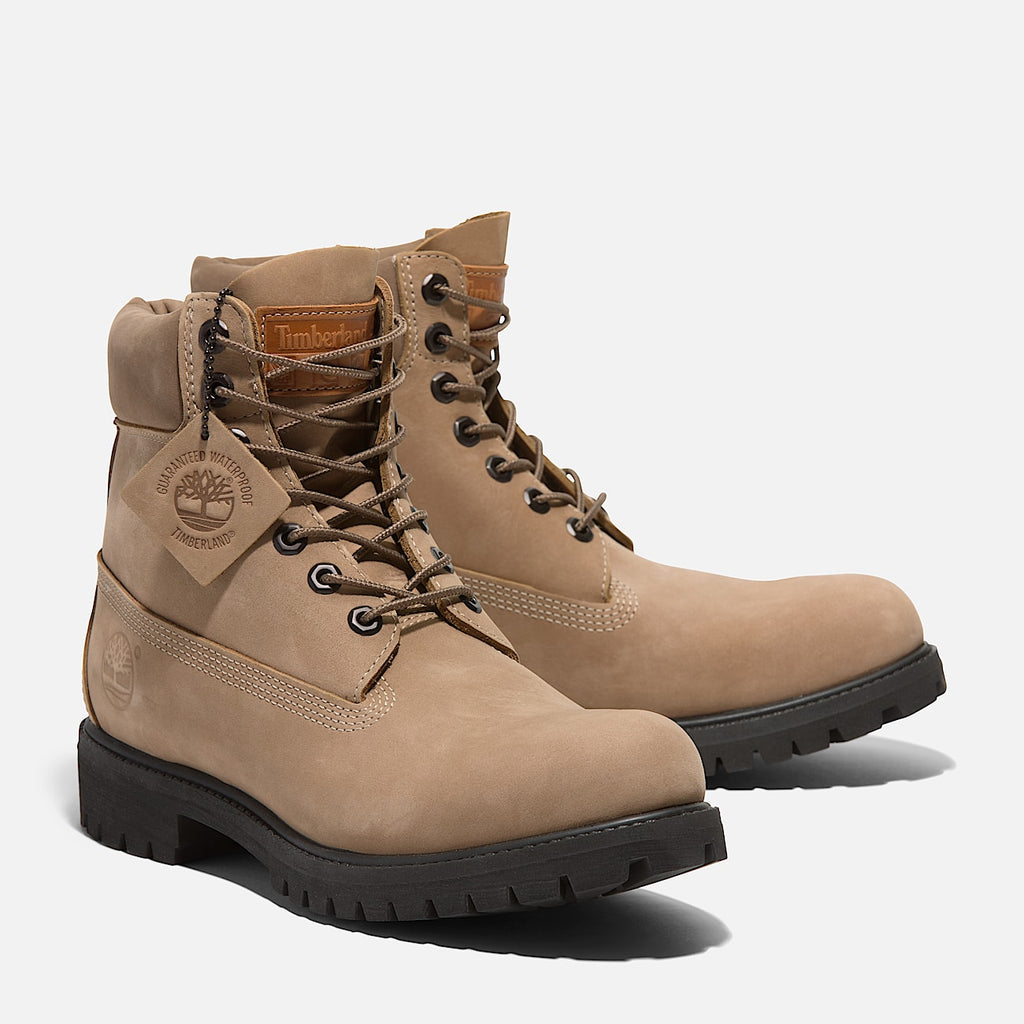 MEN'S TIMBERLAND® PREMIUM 6-INCH WATERPROOF BOOT (BEIGE NUBUCK) TB0A2P6WEN3