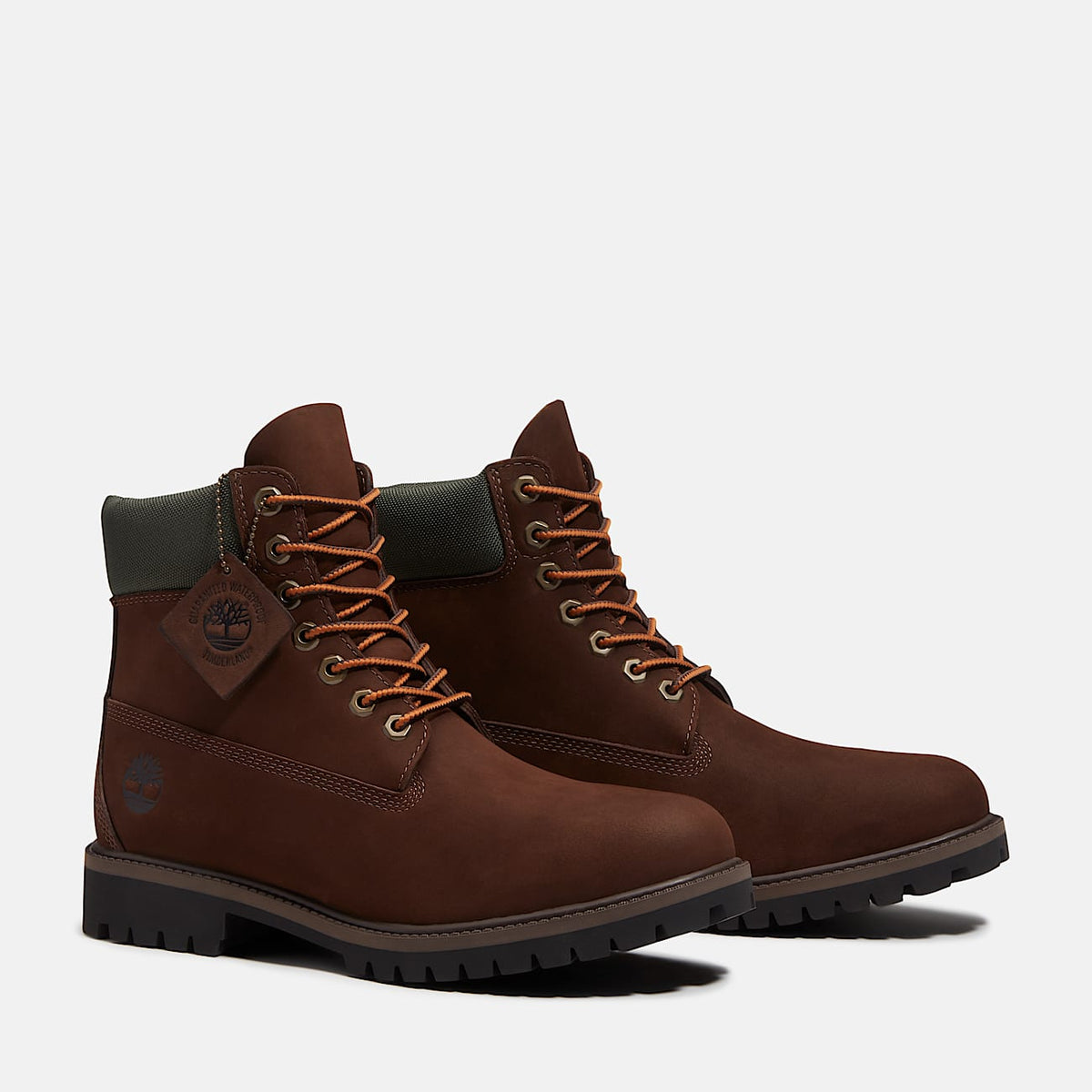 TIMBERLAND HERITAGE 6 INCH WATERPROOF BOOT (DARK BROWN NUBUCK) TB0A5RNWAMJ