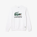 Lacoste Men's Fleece Crew Neck Sweatshirt White