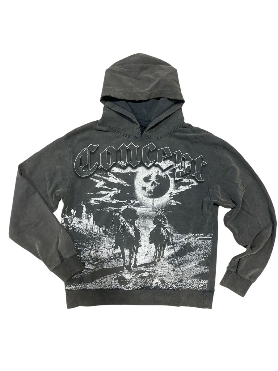 CONCEPT FEAR NO EVIL HOODIE (BLACK WASH) CH_023