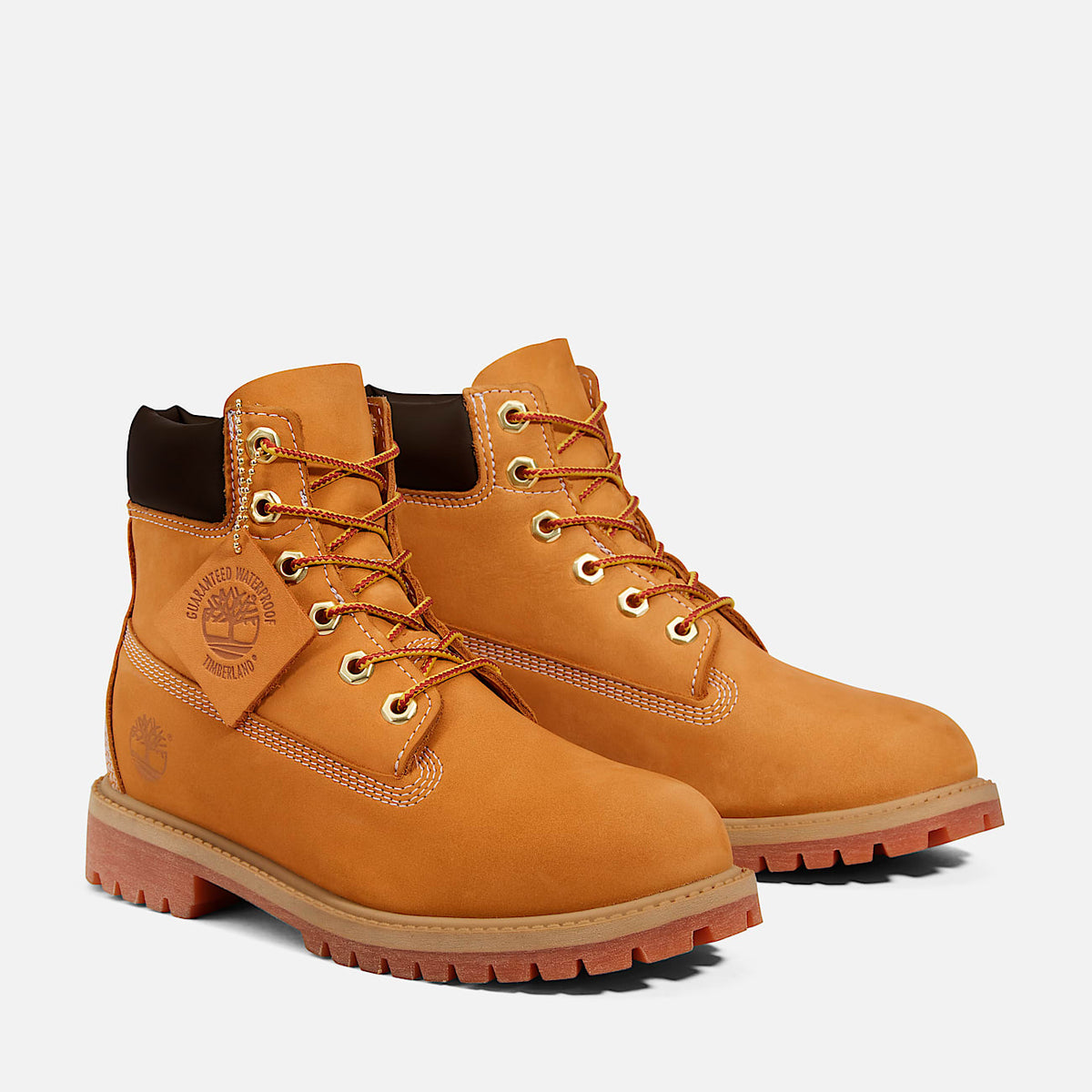 Junior Timberland® Premium 6-Inch Waterproof Boot (Wheat Nubuck)