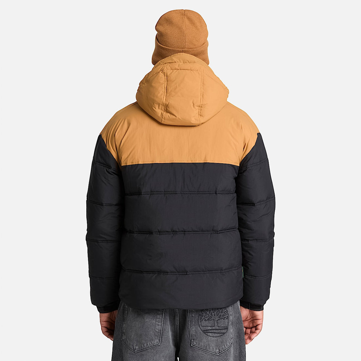TIMBERLAND WATER REPELLENT PUFFER JACKET (BLACK/WHEAT) TBC0YH71P56