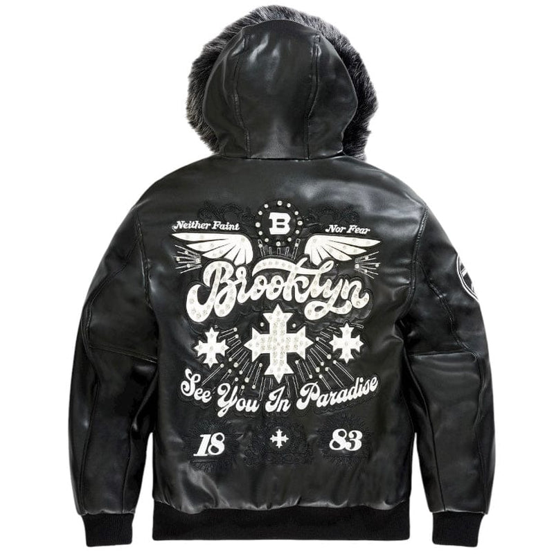 JORDAN CRAIG / BROOKLYN BOMBER JACKET W/HOOD (BLACK)