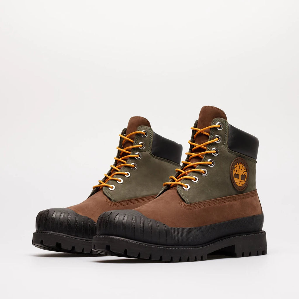 TIMBERLAND PREMIUM WATERPROOF RUBBER TOE BOOT (BROWN NUBUCK/OLIVE) TB0A2FXF9311