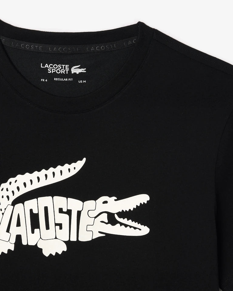 LACOSTE / ULTRA DRY PRINTED SPORT T-SHIRT (BLACK)