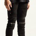 EMBELLISH SUNNY BIKER DENIM (BLACK) EMBQS28-105