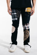 EMBELLISH TREY CARGO DENIM (BLACK PATCHWORK) EMBSP221-159