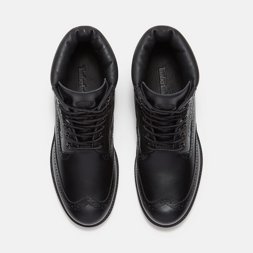 TIMBERLAND PREMIUM 6 IN LACE BROUGE WINGTIPS WP BOOT (BLACK FULL GRAIN) TB0A2A8VW02