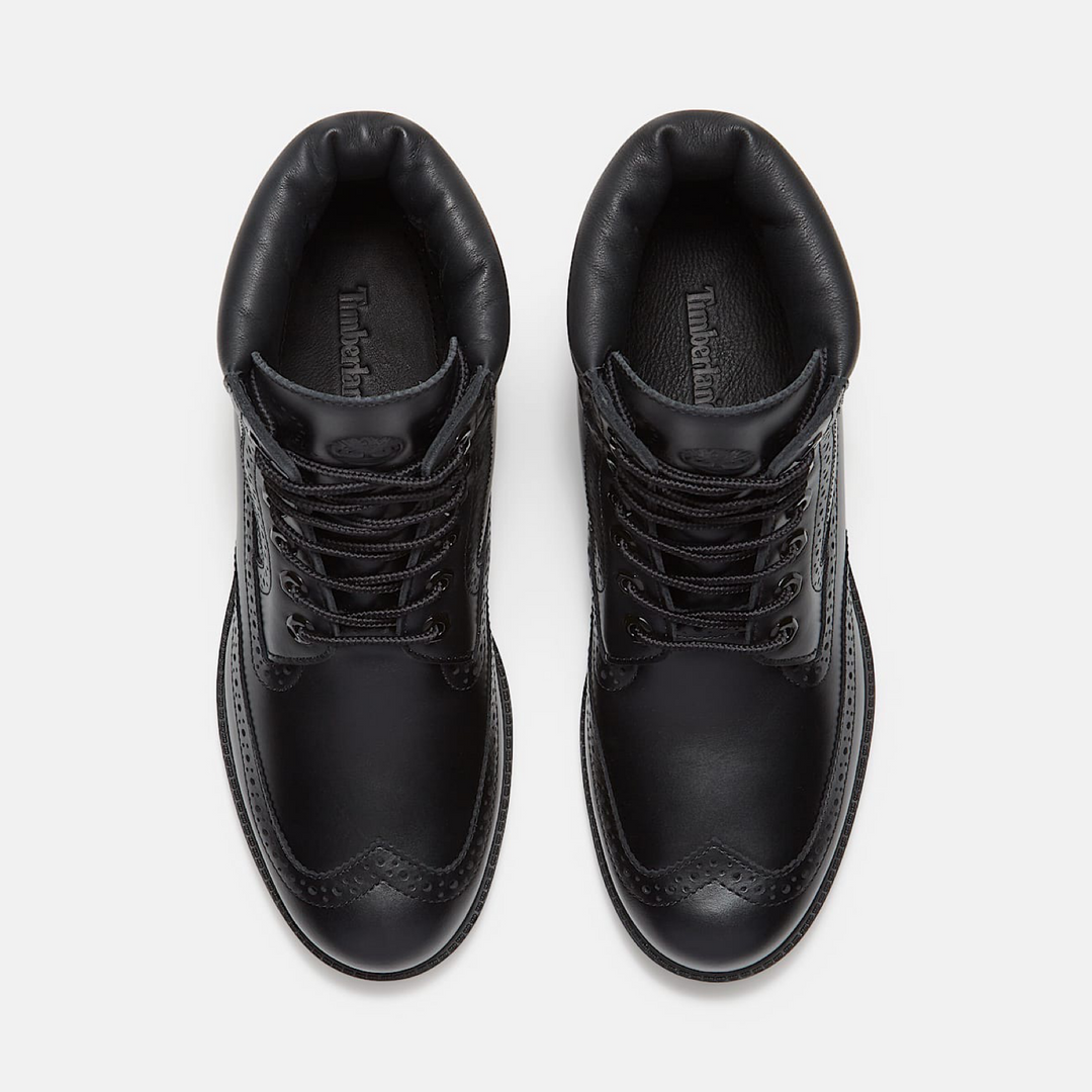 TIMBERLAND PREMIUM 6 IN LACE BROUGE WINGTIPS WP BOOT (BLACK FULL GRAIN) TB0A2A8VW02