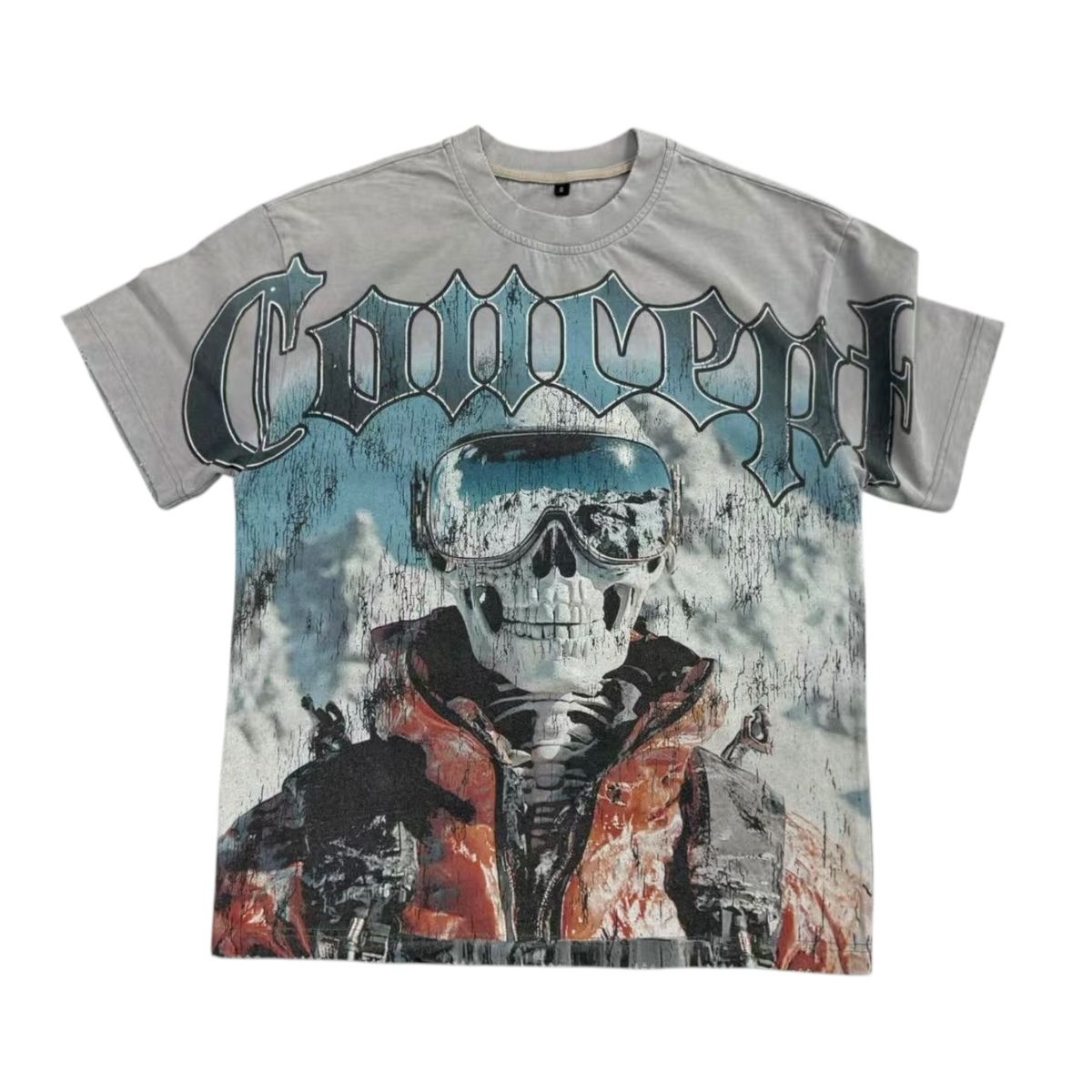 CONCEPT SKIER TEE (GREY WASH)  CTEE_007