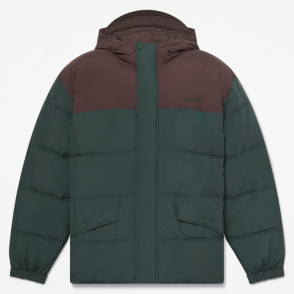 TIMBERLAND WATER REPELLENT PUFFER JACKET (DARK GREEN/BROWN) TBC0YH71AKI