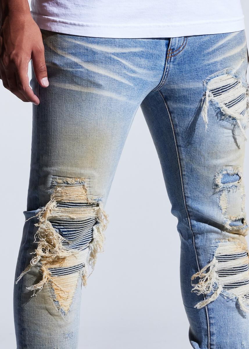 EMBELLISH EUPHORIA RIP & REPAIR DENIM (BLUE SAND) EMBSP221-117