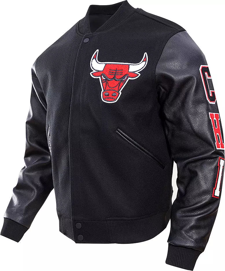 Pro Standard Men's Chicago Bulls Black Wool Varsity Jacket BCB651681